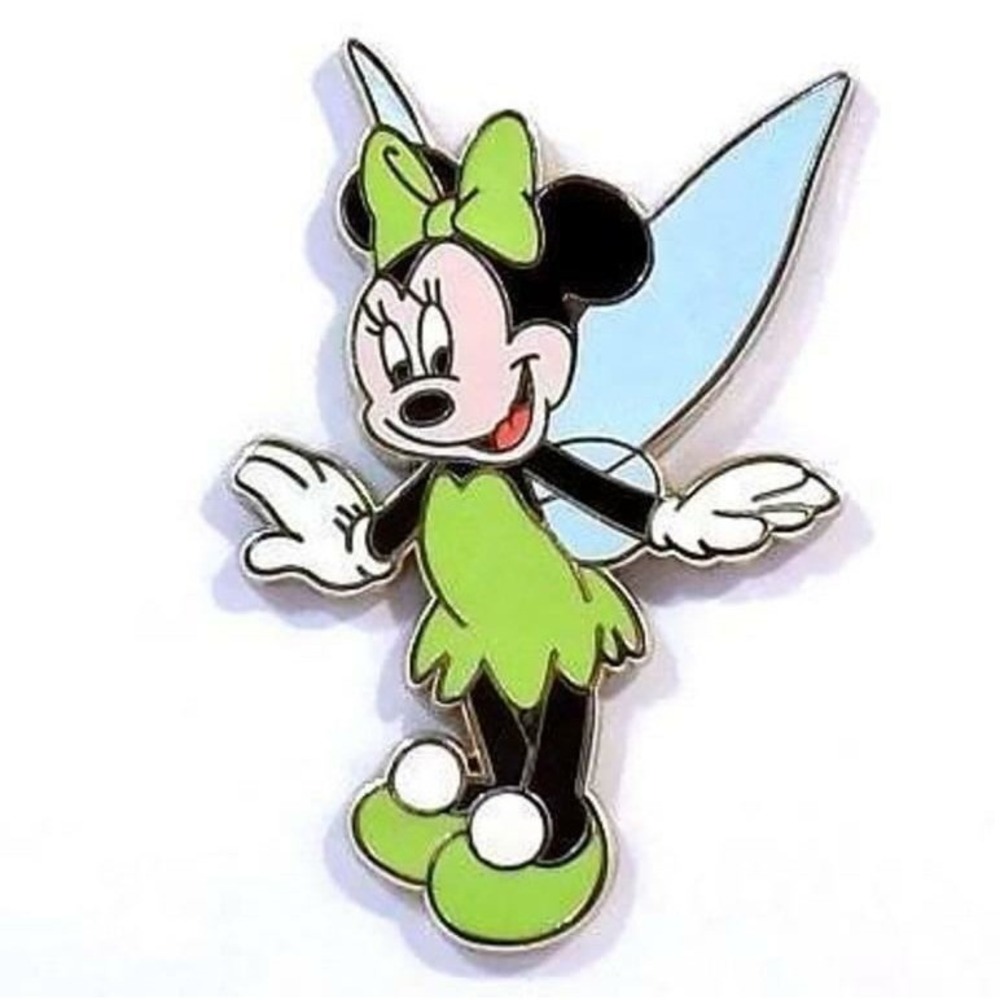 Vintage Disney Minnie Tinker‎ Bell Fairy Peter Pan Dressed in Costume Pin 24432